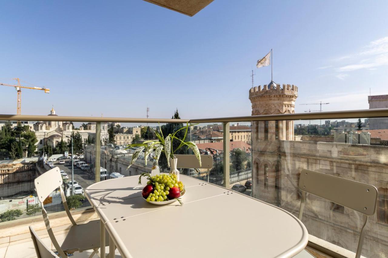 Luxury Three-Bedroom/Terrace Over Old City View Gerusalemme Esterno foto
